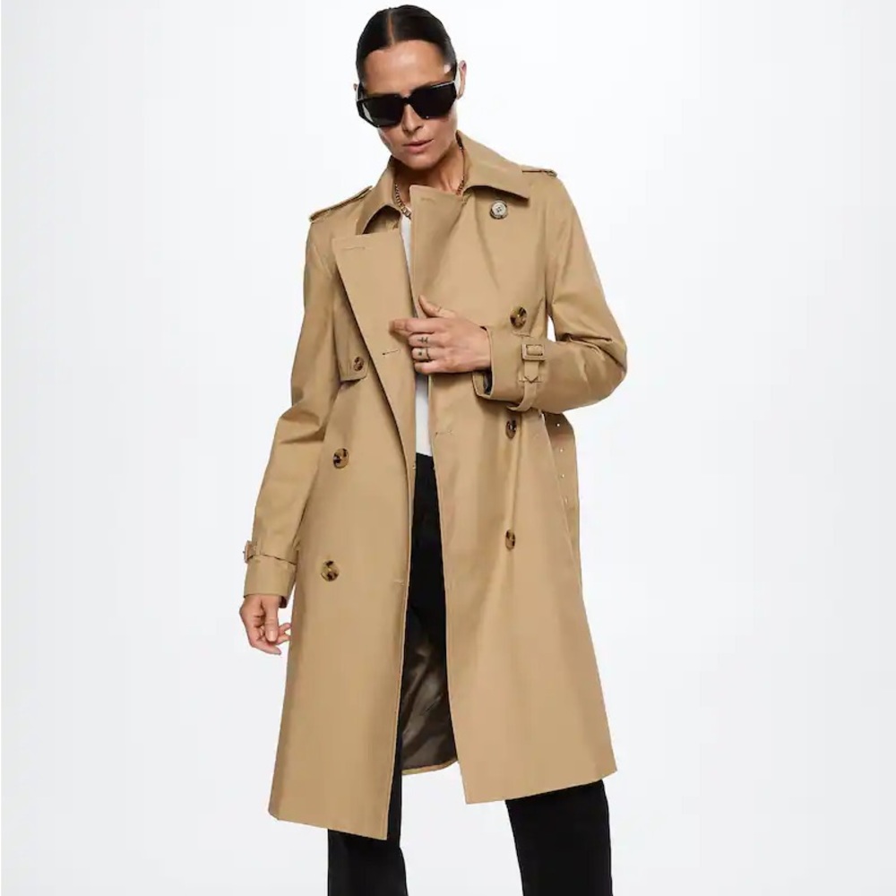 Mango Cotton Classic Trench Coat